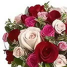 Ad Dilam blomster- 24 Blandede roser Blomsterarrangementer bukett