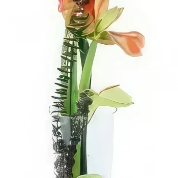 בורדו פרחים- הרכבה של פרחים בגובה אטלנטה זר פרחים/סידור פרחים