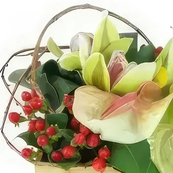 flores de Marselha- Arranjo Floral Aurora Quadrado Verde Bouquet/arranjo de flor