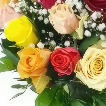 ПАУ цветы- Красочный круглый букет в Барселоне Цветочный букет/композиция