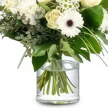Амстердам цветя- Красив бял букет Букет/договореност цвете