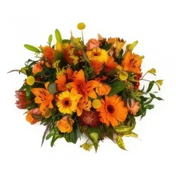 Groningen blomster- Biedermeier orange nuancer Blomst buket/Arrangement