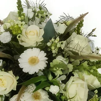 flores Groningen floristeria -  Biedermeier blanco (clásico) Ramo de flores/arreglo floral