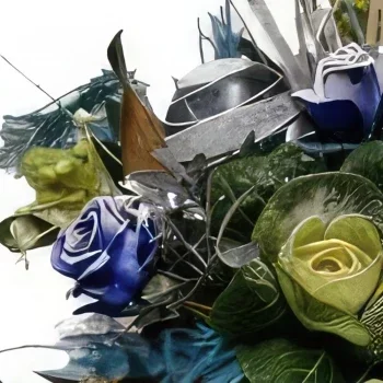 מדריד פרחים- בתוך כחול זר פרחים/סידור פרחים