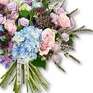 United Arab Emirates flowers  -  Blue Hydrangea and Lilac Rose Bouquet  Flower Bouquet/Arrangement