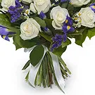Italy flowers  -  Bouquet of white roses for birth or baptism Flower Bouquet/Arrangement
