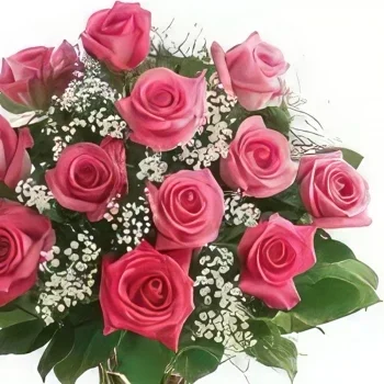 بائع زهور روما- البهجة الوردية باقة الزهور