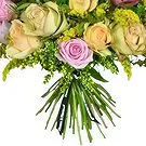 Taunton flowers  -  Roses and Solidago Harmony Flower Bouquet/Arrangement