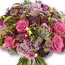 An-Najadah blomster- Fyldig rosa og lilla rosebukett Blomsterarrangementer bukett