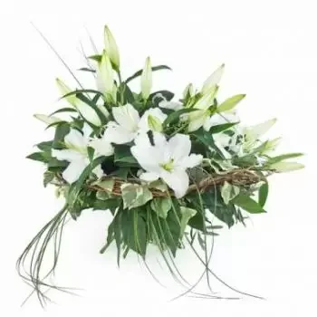 ナント オンライン花屋 - アリカンテの白いユリのブーケ 花束