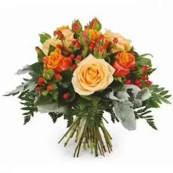 fiorista fiori di Parigi- Bouquet di rose rotonde della Louisiana Fiore Consegna