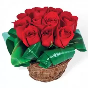 レ・モネゲッティ 花- 赤いバラの花束ブラジル 花 配信