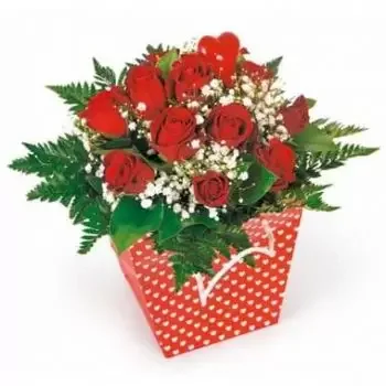 Ouégoa Blumen Florist- Strauß roter Rosen Mailand Blumen Lieferung