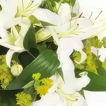 Нант цветя- Букет от памучни лилии Букет/договореност цвете
