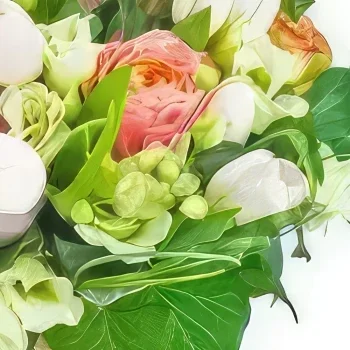 flores de Marselha- Buquê de flores Boucle Rose Bouquet/arranjo de flor