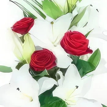Paris Blumen Florist- Blumenstrauß Geheimnis der Rosen Bouquet/Blumenschmuck
