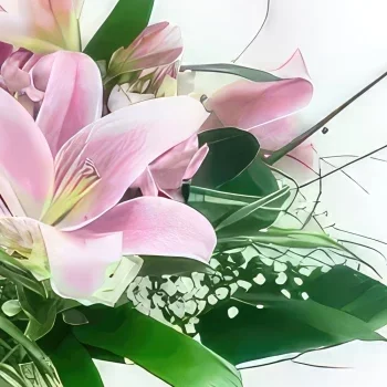 flores de Marselha- Ramo de flores Rosa Lys Bouquet/arranjo de flor