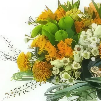 リヨン 花- トリノのオレンジ色の花の花束 花束/フラワーアレンジメント
