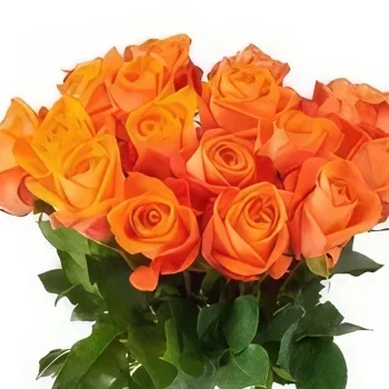Groningen blomster- Buket orange roser Blomst buket/Arrangement