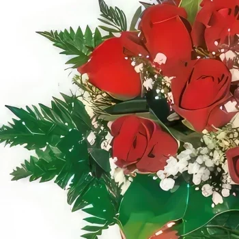 Lyon blomster- Buket røde roser Milano Blomst buket/Arrangement