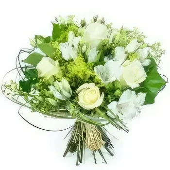 بائع زهور ليون- باقة من الزهور البيضاء الصفاء باقة الزهور