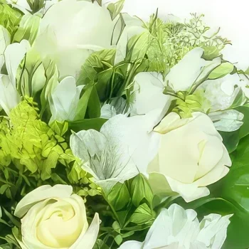 ליל פרחים- זר פרחים לבנים בהירות זר פרחים/סידור פרחים