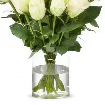 fleuriste fleurs de Groningen- Bouquet de roses blanches Bouquet/Arrangement floral