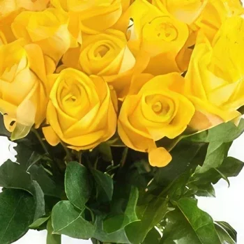 Αϊντχόβεν λουλούδια- Μπουκέτο με κίτρινα τριαντάφυλλα Μπουκέτο/ρύθμιση λουλουδιών