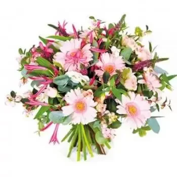 Aguessac kwiaty- Okrągły bukiet z dedykacją Kwiat Dostawy