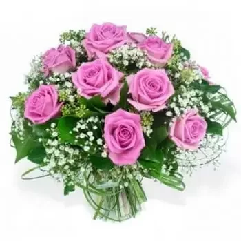 Aincourt bloemen bloemist- Rond boeket rozenregen Bloem Levering