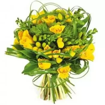 Les Anses-dArlet λουλούδια- Στρογγυλό μπουκέτο πράσινο στέλεχος Λουλούδι Παράδοση