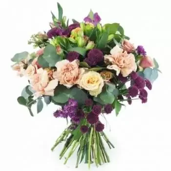 Adilly bunga- Buket Saint-Emilion pink & ungu Bunga Pengiriman