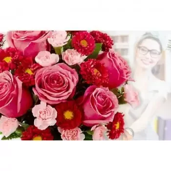Aigues-Vives bloemen bloemist- Verrassingsboeket voor rozen en rode bloemen Bloem Levering