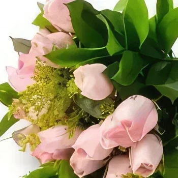 Σαλβαντόρ λουλούδια- 18 Ροζ Τριαντάφυλλα Μπουκέτο Μπουκέτο/ρύθμιση λουλουδιών