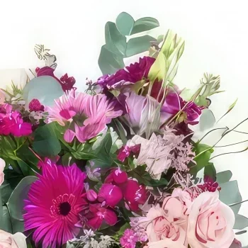 リヨン 花- ブルゴーニュピンクとフクシアの花束 花束/フラワーアレンジメント