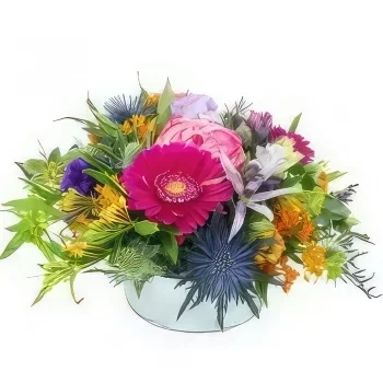fleuriste fleurs de Strasbourg- Composition de fleurs colorées Cali Bouquet/Arrangement floral