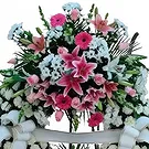 Cala Llonga flowers  -  Ethereal Tribute Wreath Flower Bouquet/Arrangement