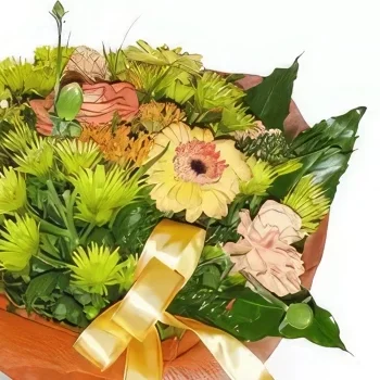 Krakkó-virágok- Zöld csokor 2 Virágkötészeti csokor