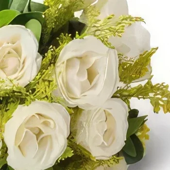 fleuriste fleurs de Fortaleza- Bouquet de 12 roses blanches Bouquet/Arrangement floral