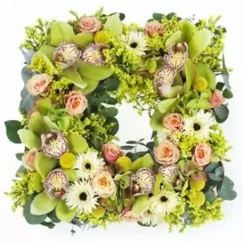 Strasburg Kwiaciarnia online - Pan Stitched Flower Square Bukiet