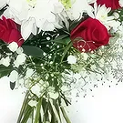 fleuriste fleurs de Le Diamant- Bouquet rond blanc & fuchsia Carthagène Bouquet/Arrangement floral