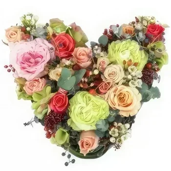 Тарб цветы- Касабланка Буколическое Цветочное Сердце Цветочный букет/композиция