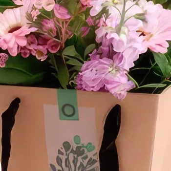 بائع زهور مدريد- حقيبة كرافت باقة الزهور