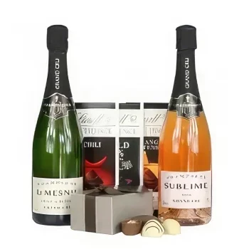 Toulouse blomster- Champagne Grand Cru Choco Blomst buket/Arrangement