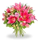 Greece flowers  -  PINK SMILE Flower Bouquet/Arrangement