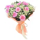 Italy flowers  -  Bouquet of pink Gerberas and white Daisies Flower Bouquet/Arrangement