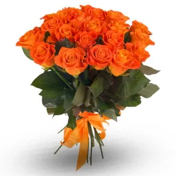 Costa Rica Online Florist - Orange rosor gäng Bukett