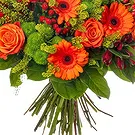 Oman flowers  -  Bouquet of Gerberas and orange roses Flower Bouquet/Arrangement