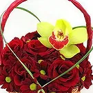 Smederevska Palanka flowers  -  Love Roses Basket Flower Bouquet/Arrangement