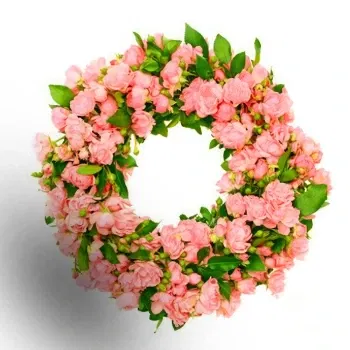 Mexico online Florist - Funeral wreath of pink flowers Bouquet